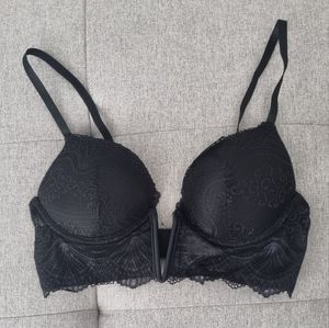 SheIn, 70B (32B), black lace low cut bra